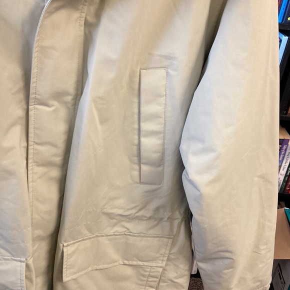 Lands End Men's Coat size Large 42-44 EUC Polartec cream color - Picture 3 of 7
